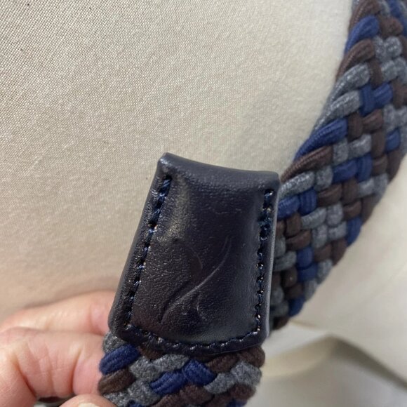NEW BRAX Men's Haka Woven Multicolor Belt Size S (32-33) Blue/Grey/Brown - Picture 6 of 15